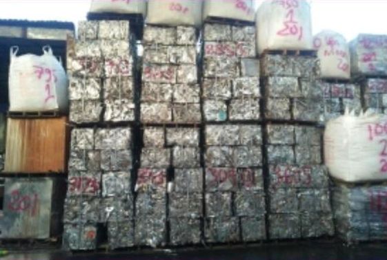 Baled stainless steel scrap sorted by grade